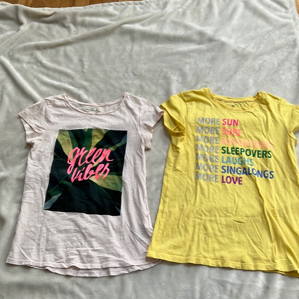Lot of 2 Girl’s summer T-shirts-size 12-14